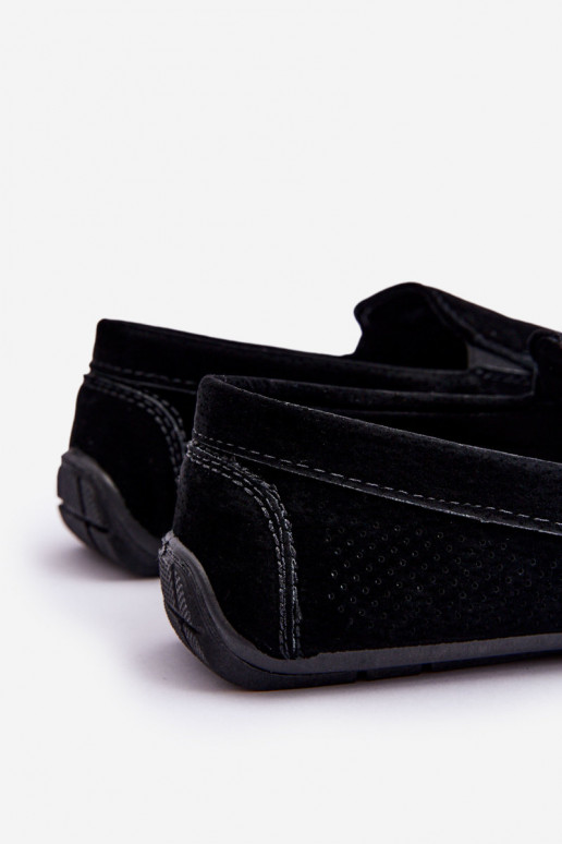 Tiene quesculino Mocasines clásicos de ante. de color negro Felixo