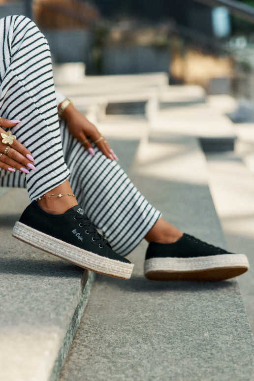 Zapatillas casuales con cordones Lee Cooper LCIN-25-44-3216 color negro