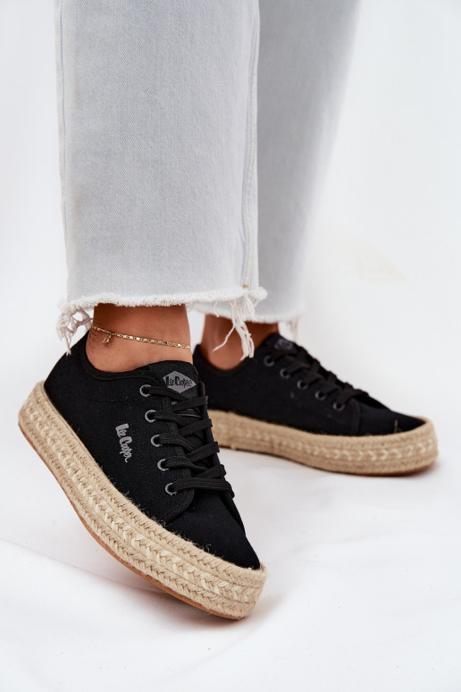 Zapatillas casuales con cordones Lee Cooper LCIN-25-44-3216 color negro