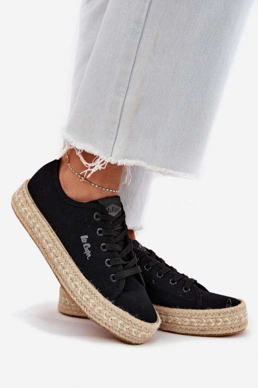 Zapatillas casuales con cordones Lee Cooper LCIN-25-44-3216 color negro