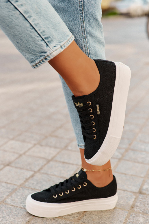 Zapatillas casuales con cordones Lee Cooper LCIN-25-31-3439L color negro