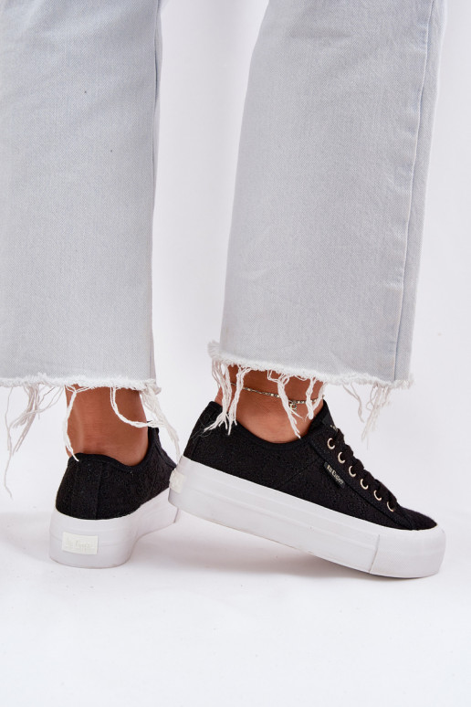 Zapatillas casuales con cordones Lee Cooper LCIN-25-31-3439L color negro