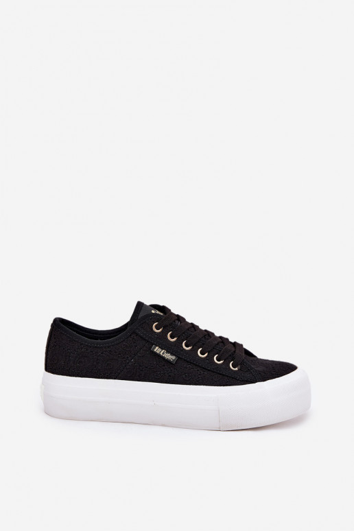 Zapatillas casuales con cordones Lee Cooper LCIN-25-31-3439L color negro