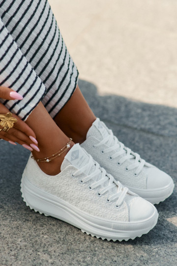 Zapatos de ocio Z Haftem con una plataforma Lee Cooper LCEN-25-31-3465L el color blanco