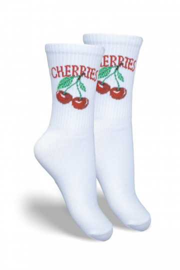 calcetines para niños Juventud CHERRIES el color blanco