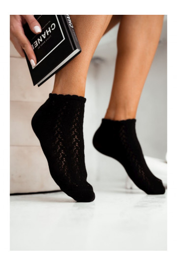 Medias Femenino Stopki con elementos calados de color negro