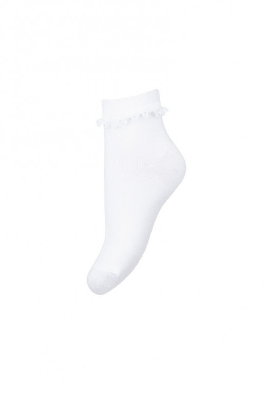 calcetines para niños con encaje el color blanco