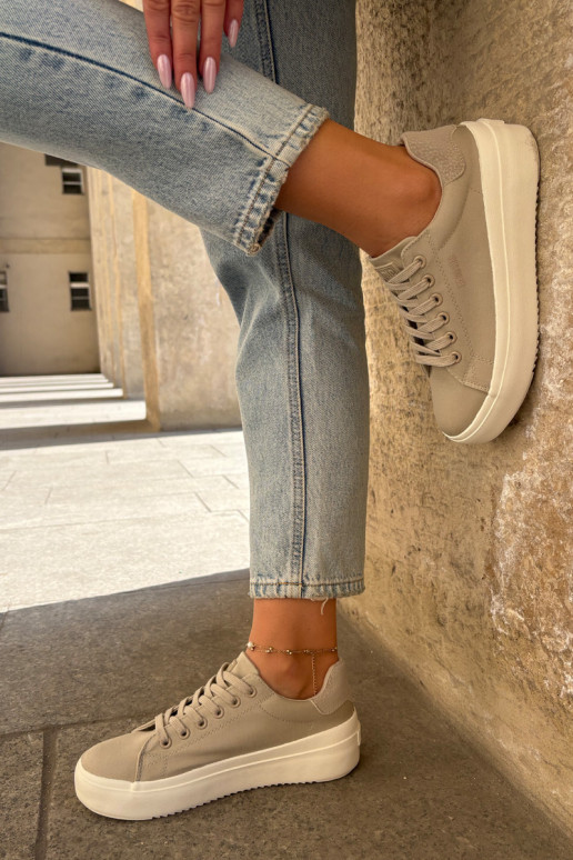  Zapatos de ocio con una plataforma Big Star RR274465 beige