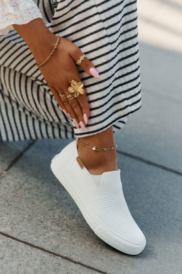 Zapatos de ocio Slip-On Big Star RR274717 el color blanco