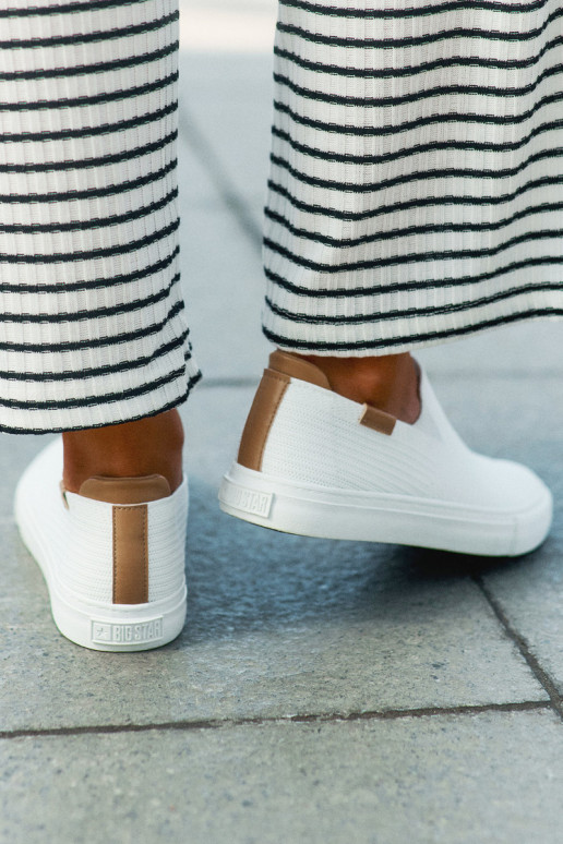 Zapatos de ocio Slip-On Big Star RR274717 el color blanco