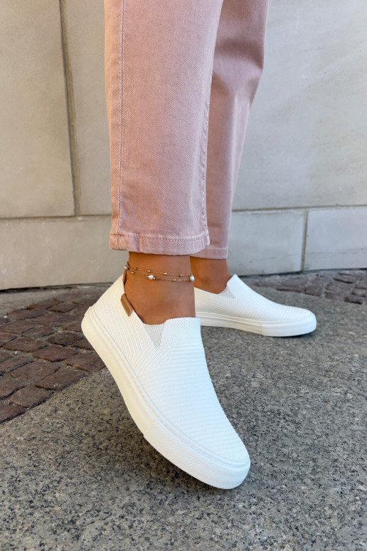 Zapatos de ocio Slip-On Big Star RR274717 el color blanco