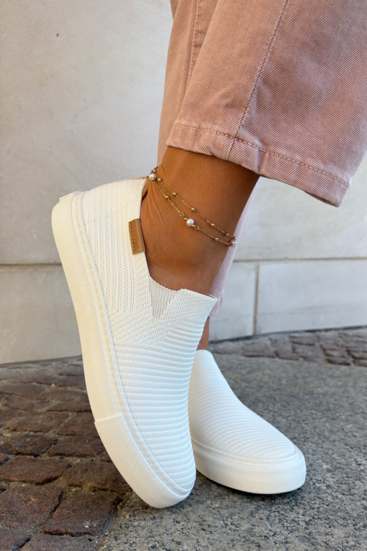 Zapatos de ocio Slip-On Big Star RR274717 el color blanco