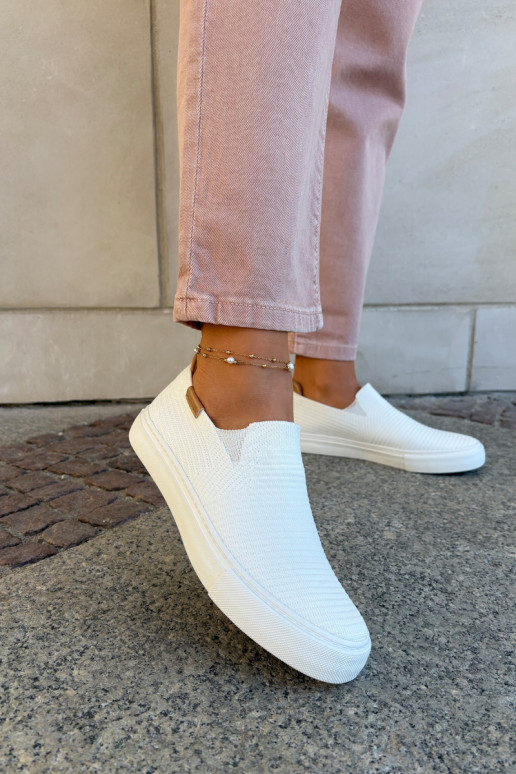 Zapatos de ocio Slip-On Big Star RR274717 el color blanco