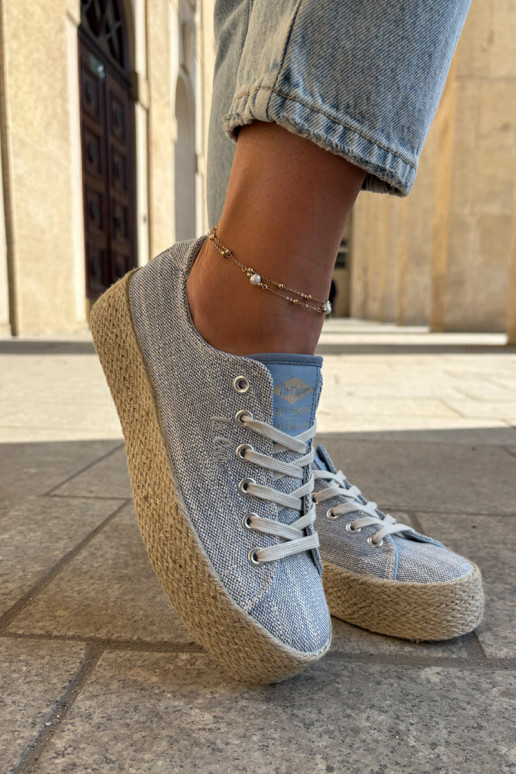 Zapatos de ocio con una plataforma Con Trenza Lee Cooper LCEN-25-02-3283 color azul