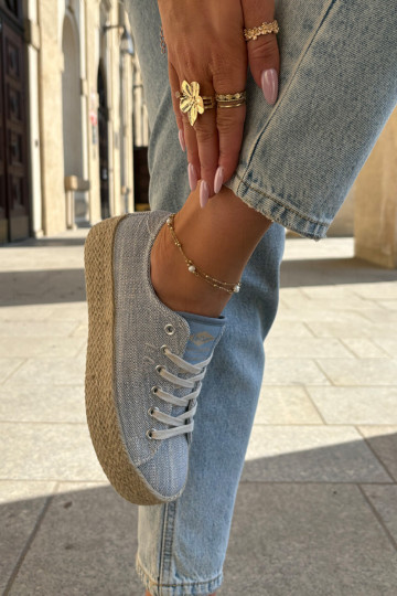 Zapatos de ocio con una plataforma Con Trenza Lee Cooper LCEN-25-02-3283 color azul 2