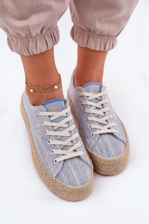 Zapatos de ocio con una plataforma Con Trenza Lee Cooper LCEN-25-02-3283 color azul