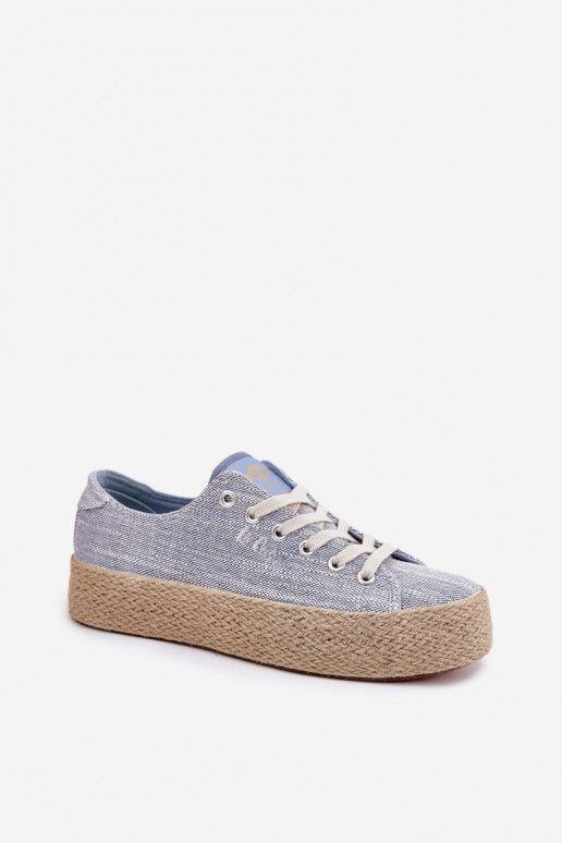 Zapatos de ocio con una plataforma Con Trenza Lee Cooper LCEN-25-02-3283 color azul