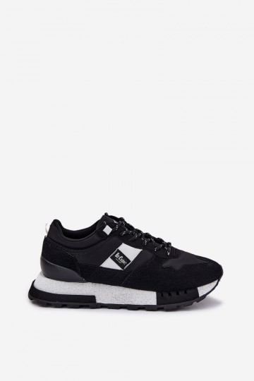 Zapatillas modelo zapatos. Tiene quesculino con una plataforma Lee Cooper LCJ-25-03-3378M de color negro 2