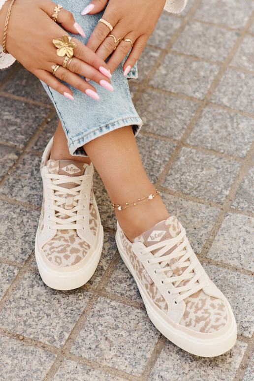 Bajo Zapatos de ocio con estampados de piel de leopardo Lee Cooper LCEN-25-02-3330L beige Bajo Zapatos de ocio con estampados de piel de leopardo Lee Cooper LCEN-25-02-3330L beige