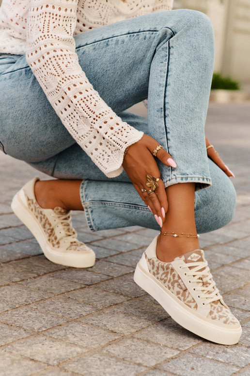 Bajo Zapatos de ocio con estampados de piel de leopardo Lee Cooper LCEN-25-02-3330L beige Bajo Zapatos de ocio con estampados de piel de leopardo Lee Cooper LCEN-25-02-3330L beige
