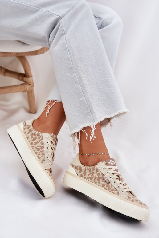 Bajo Zapatos de ocio con estampados de piel de leopardo Lee Cooper LCEN-25-02-3330L beige Bajo Zapatos de ocio con estampados de piel de leopardo Lee Cooper LCEN-25-02-3330L beige