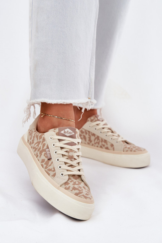 Bajo Zapatos de ocio con estampados de piel de leopardo Lee Cooper LCEN-25-02-3330L beige Bajo Zapatos de ocio con estampados de piel de leopardo Lee Cooper LCEN-25-02-3330L beige