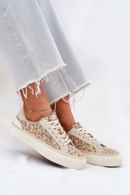 Bajo Zapatos de ocio con estampados de piel de leopardo Lee Cooper LCEN-25-02-3330L beige Bajo Zapatos de ocio con estampados de piel de leopardo Lee Cooper LCEN-25-02-3330L beige