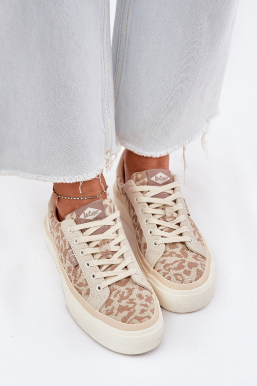 Bajo Zapatos de ocio con estampados de piel de leopardo Lee Cooper LCEN-25-02-3330L beige Bajo Zapatos de ocio con estampados de piel de leopardo Lee Cooper LCEN-25-02-3330L beige