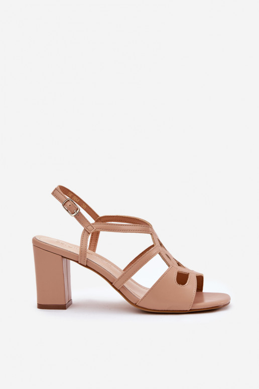 Femenino Sandalias de tacón Registro Sergio Leone SK884 beige