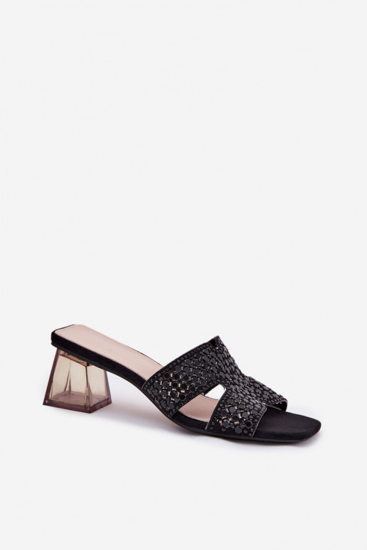 zapatillas de mujer con tacones Vinceza 62230 de color negro zapatillas de mujer con tacones Vinceza 62230 de color negro