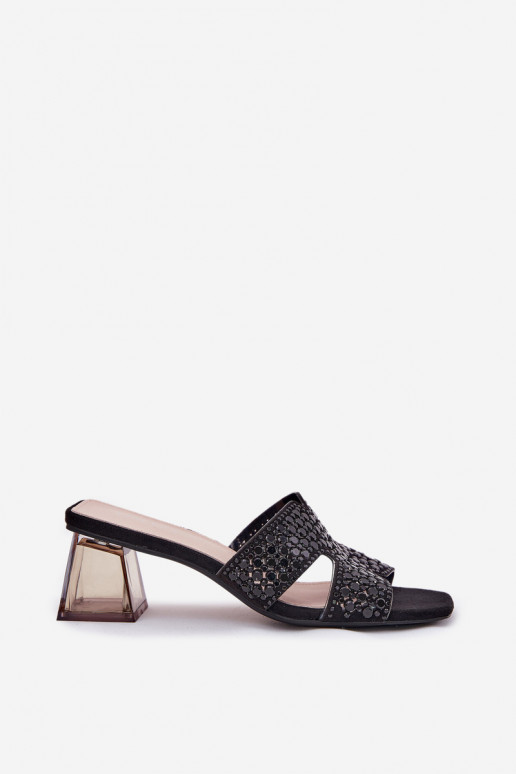 zapatillas de mujer con tacones Vinceza 62230 de color negro zapatillas de mujer con tacones Vinceza 62230 de color negro