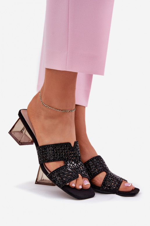 zapatillas de mujer con tacones Vinceza 62230 de color negro zapatillas de mujer con tacones Vinceza 62230 de color negro