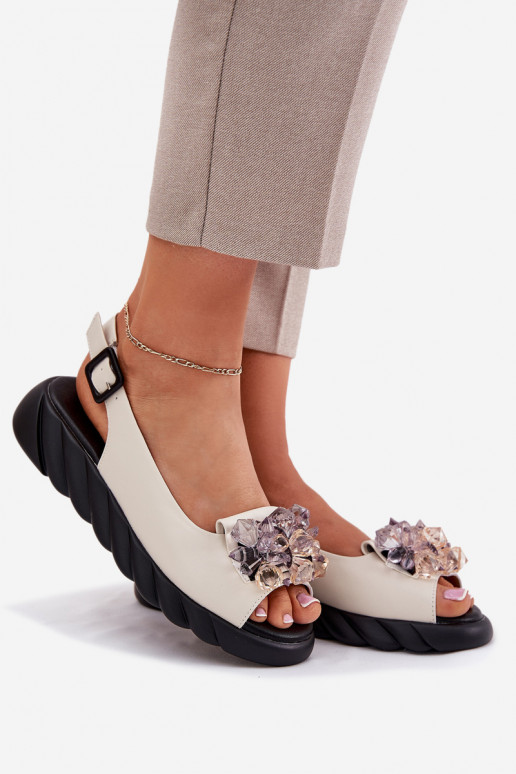 Sandalias de mujer Femenino con ojos brillantes Artiker 54C1627 beige Sandalias de mujer Femenino con ojos brillantes Artiker 54C1627 beige