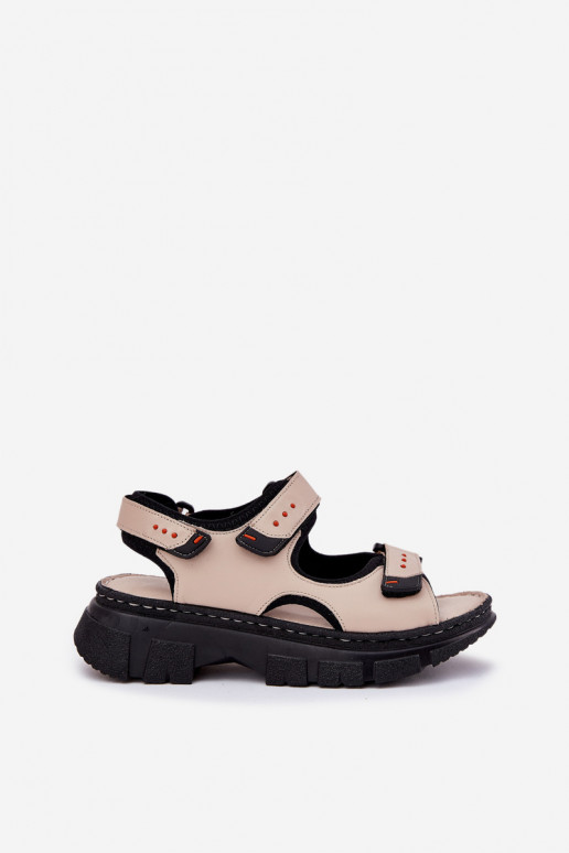 Sandalias de mujer Femenino Z con cierre adhesivoami Artiker 56C0471 beige
