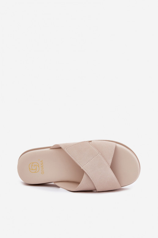 zapatillas de mujer con una plataforma Z Przeplatającymi Się Paskami beige Rinasara zapatillas de mujer con una plataforma Z Przeplatającymi Się Paskami beige Rinasara