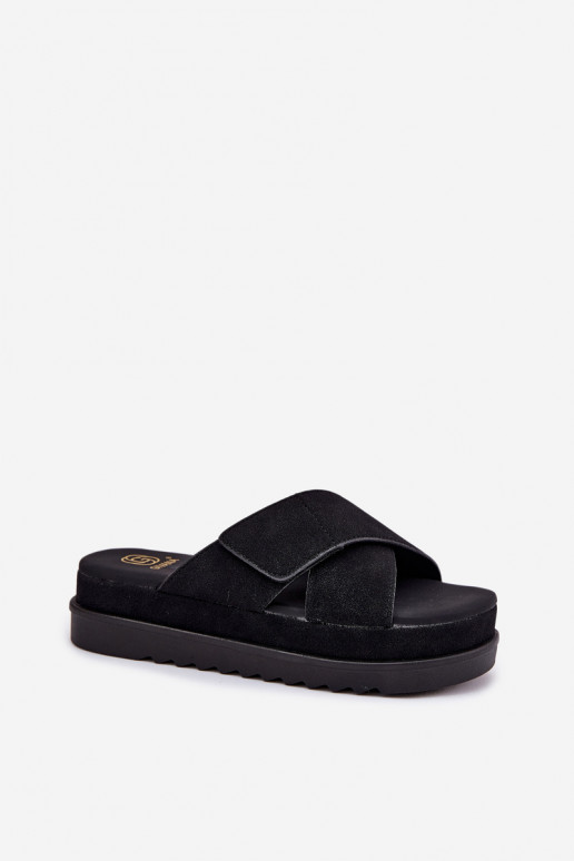 zapatillas de mujer con una plataforma Z Przeplatającymi Się Paskami de color negro Rinasara zapatillas de mujer con una plataforma Z Przeplatającymi Się Paskami de color negro Rinasara