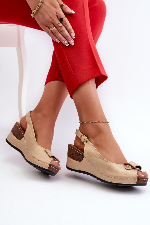 Femenino Sandalias ligeras con plataforma Comfort Shoes beige Efravia