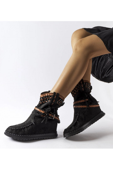 Botas negras en plataforma,...