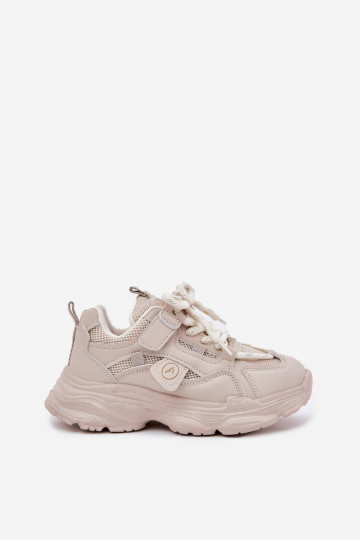 Zapatillas modelo zapatos. Infantil con una plataforma beige Hanomess 2