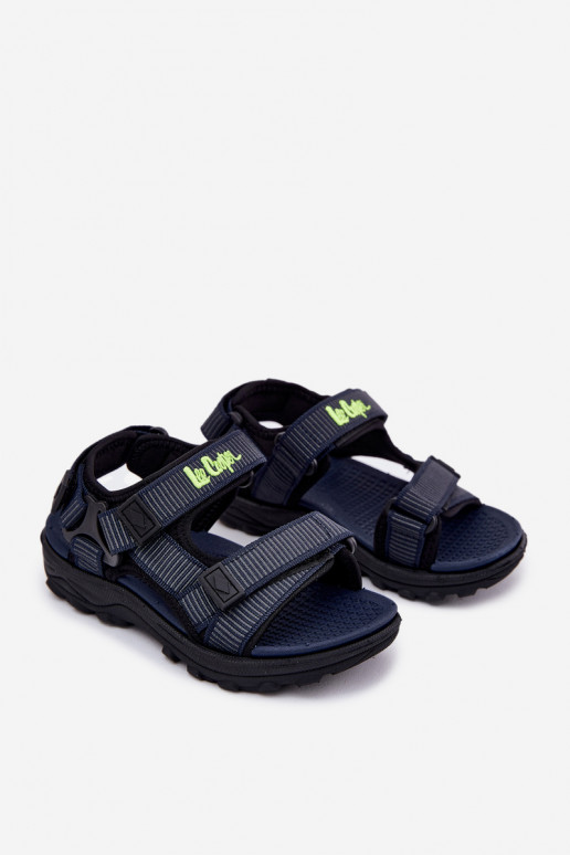 Sandalias para niños Lee Cooper LCEN-25-34-3569K azul oscuro