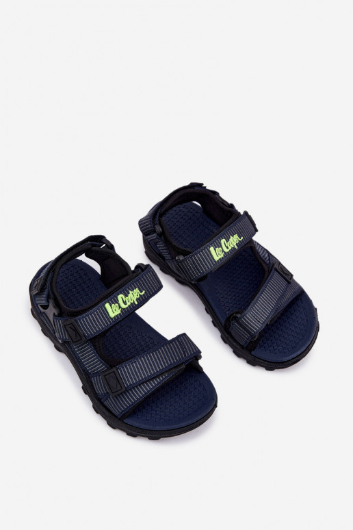 Sandalias para niños Lee Cooper LCEN-25-34-3569K azul oscuro