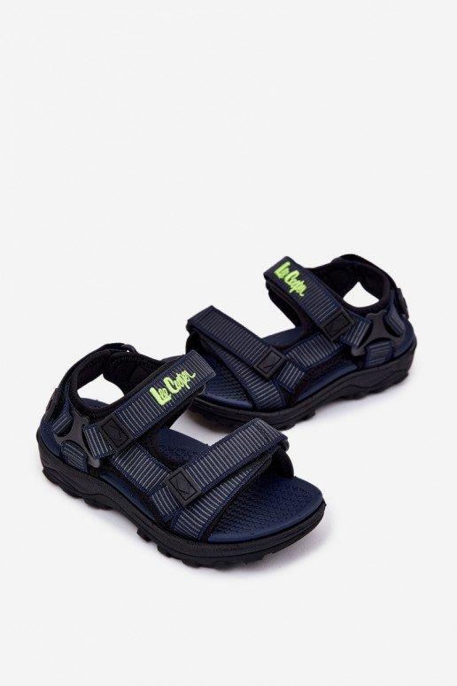 Sandalias para niños Lee Cooper LCEN-25-34-3569K azul oscuro