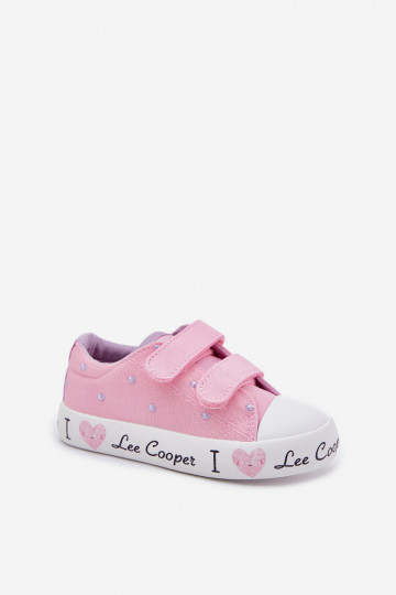 zapatos casuales Infantil con sujetadores adhesivos Lee Cooper LCEN-25-02-3265K color rosa