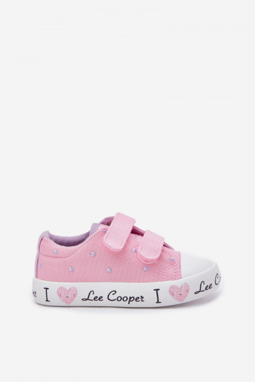 zapatos casuales Infantil con sujetadores adhesivos Lee Cooper LCEN-25-02-3265K color rosa 2