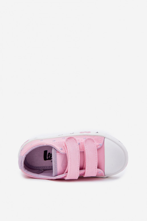 zapatos casuales Infantil con sujetadores adhesivos Lee Cooper LCEN-25-02-3265K color rosa
