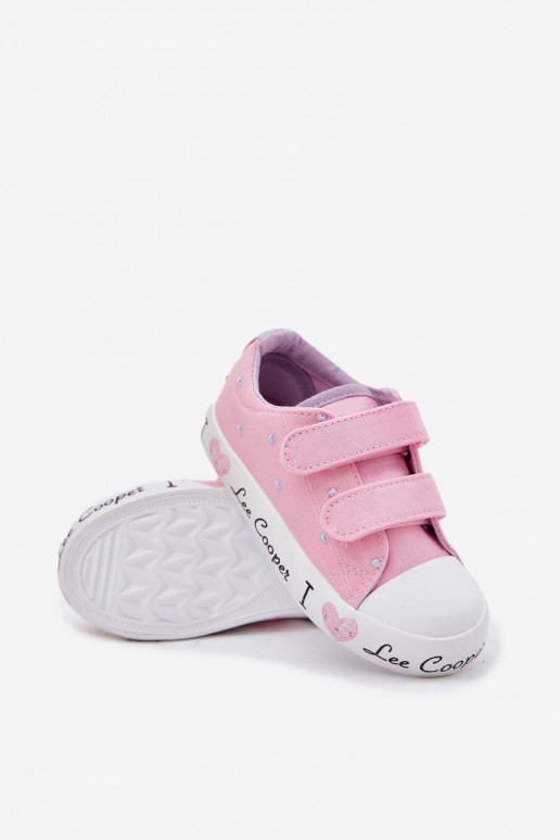 zapatos casuales Infantil con sujetadores adhesivos Lee Cooper LCEN-25-02-3265K color rosa