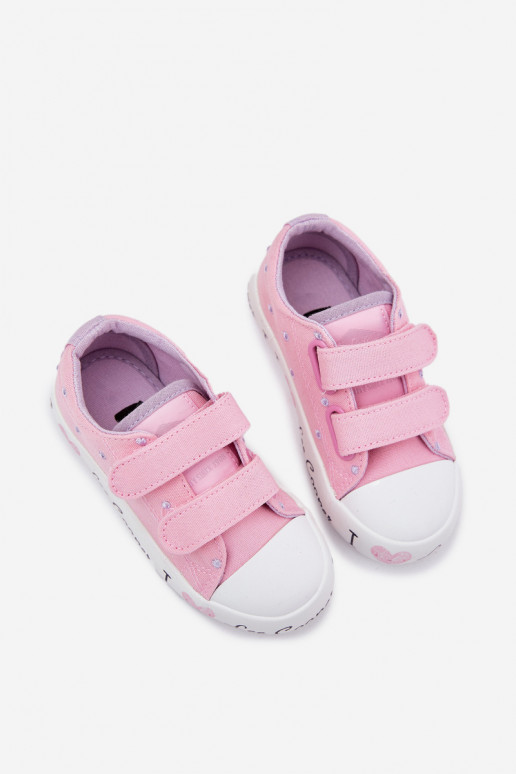zapatos casuales Infantil con sujetadores adhesivos Lee Cooper LCEN-25-02-3265K color rosa