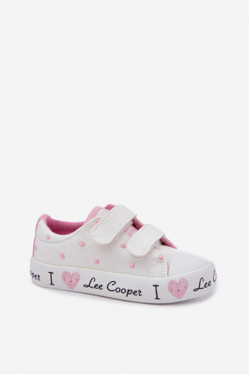Zapatos informales para mujer color blanco con cañas, Lee Cooper LCIN-25-31-3461L