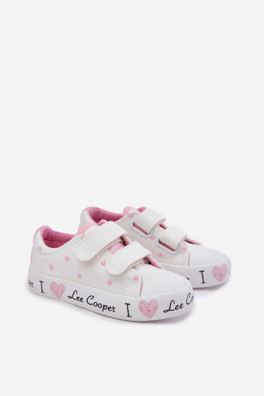 zapatos casuales Infantil con sujetadores adhesivos Lee Cooper LCEN-25-02-3264K el color blanco