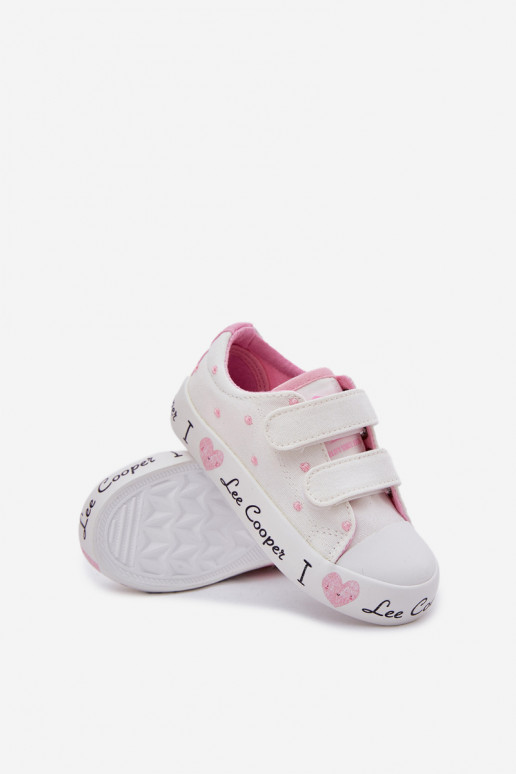 zapatos casuales Infantil con sujetadores adhesivos Lee Cooper LCEN-25-02-3264K el color blanco